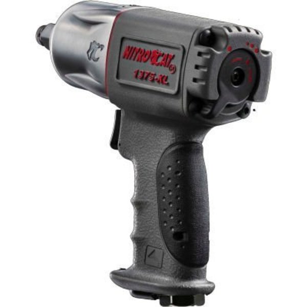 Florida Pneumatic Nitrocat Composite Twin Hammer Air Impact Wrench, 1/2in Drive Size, 900 Max Torque 1375-XL